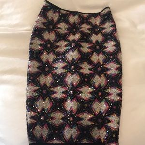 New Sequin knee length skirt